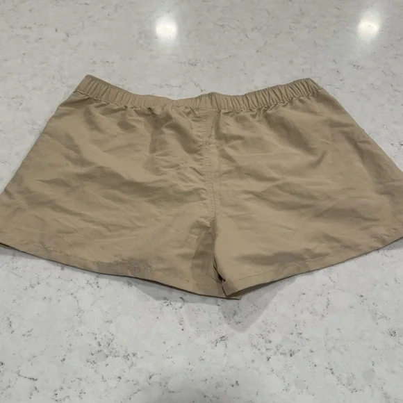 Patagonia Women's M  2.5" Barely Baggies Nylon Shorts Oar Tan Pockets Recycled - Picture 4 of 13